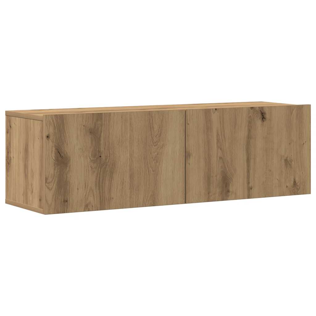 4-delige wand-tv-meubelset Artisan Oak 100x30x30 cm