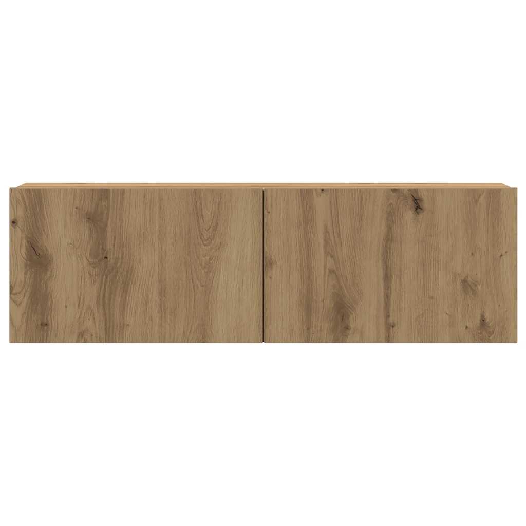 4-delige wand-tv-meubelset Artisan Oak 100x30x30 cm