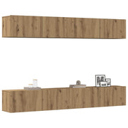 Tv-meubel set 4-delig 100x30x30 cm bewerkt hout Artisan Oak