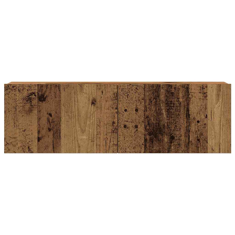Tv-wandkasten 8 st bewerkt hout artisanaal eikenkleurig