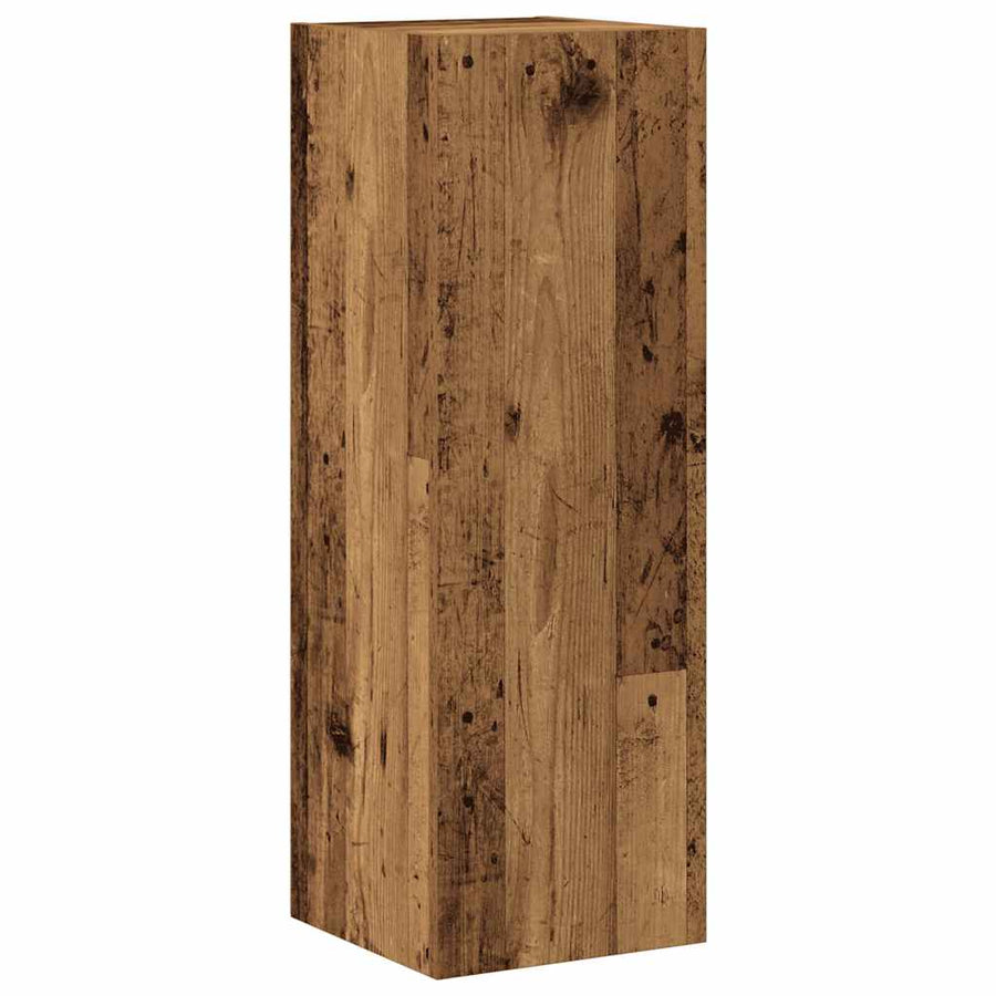 Tv-wandkasten 8 st bewerkt hout oud houtkleurig