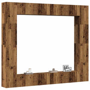 Tv-meubelset 8 stuks wandmontage bewerkt hout oud houtkleurig