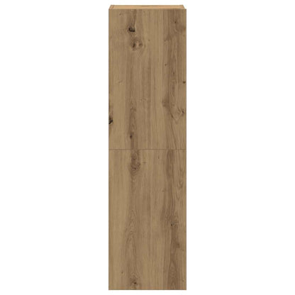 Tv-wandkasten 8 st bewerkt hout artisanaal eikenkleurig