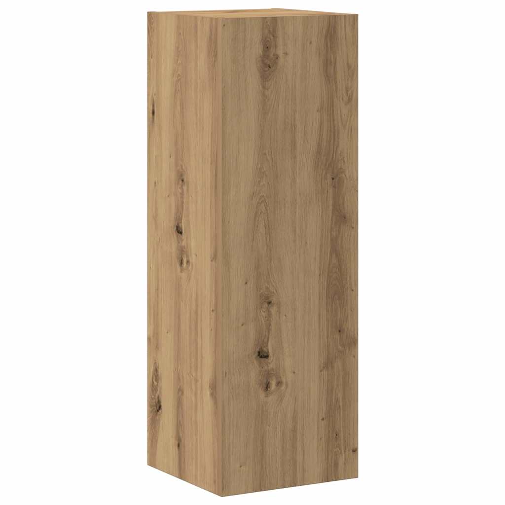 Tv-wandkasten 3 st bewerkt hout artisanaal eikenkleurig