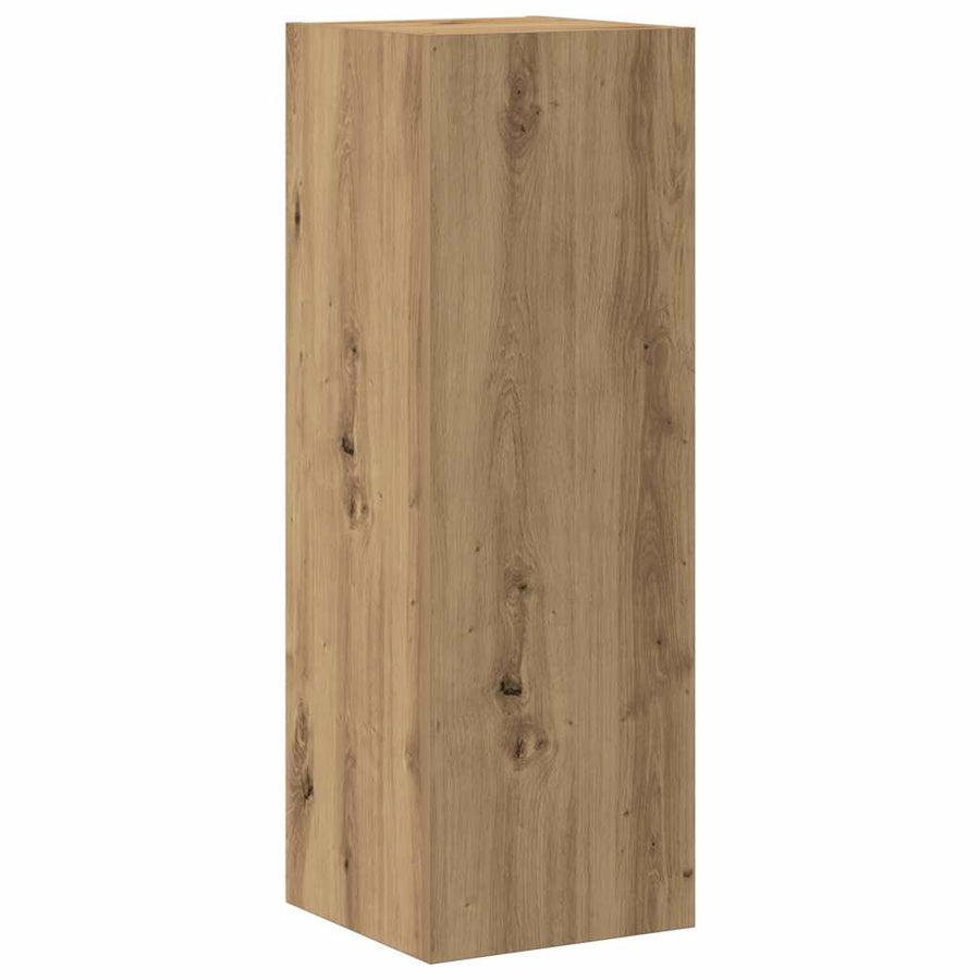 Tv-wandkasten 3 st bewerkt hout artisanaal eikenkleurig