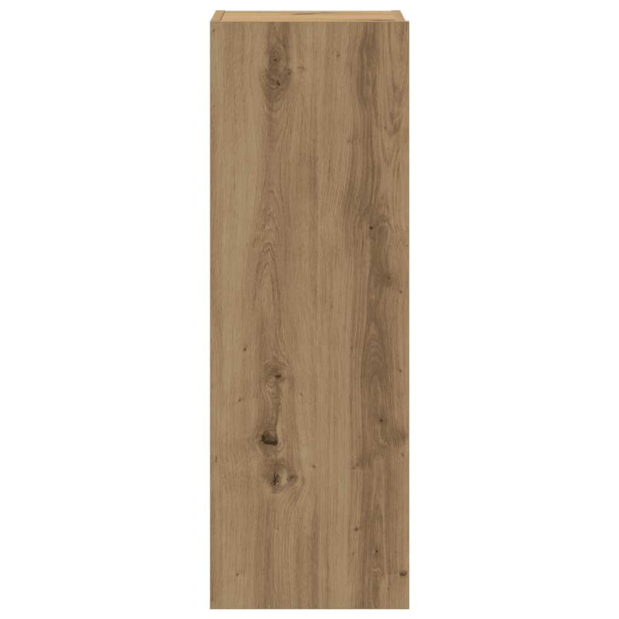 Tv-wandkasten 3 st bewerkt hout artisanaal eikenkleurig