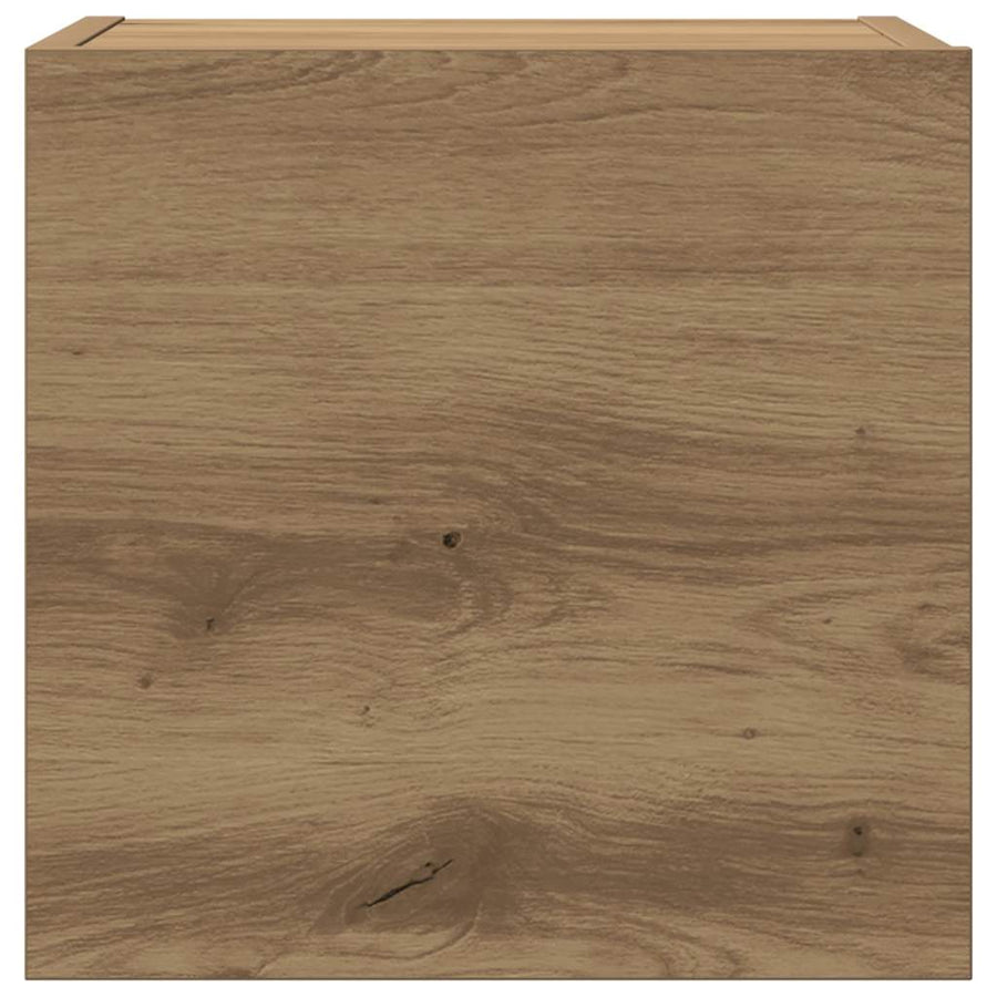 Tv-wandkasten 3 st bewerkt hout artisanaal eikenkleurig