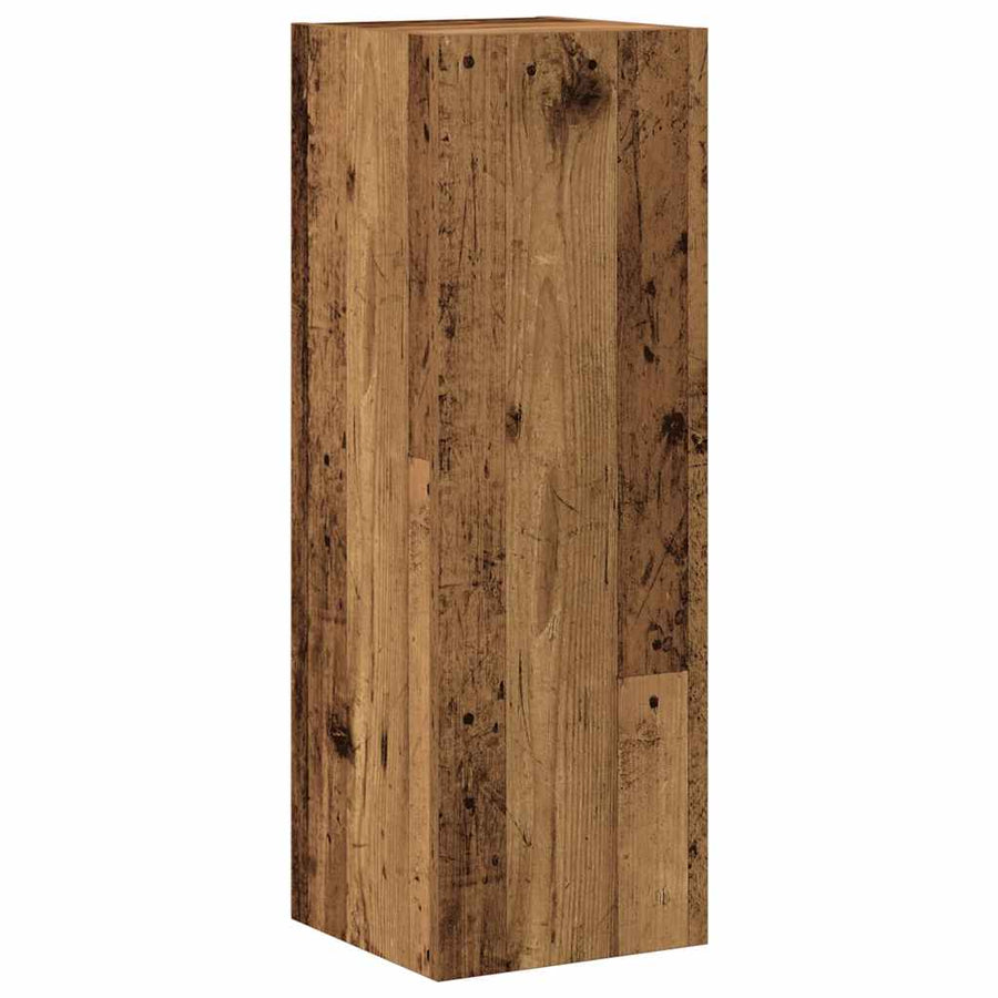 Tv-wandkasten 5 st bewerkt hout oud houtkleurig