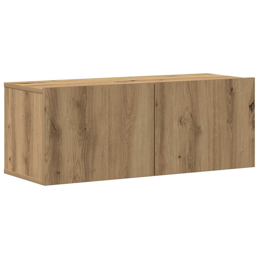 Tv-wandkasten 5 st bewerkt hout artisanaal eikenkleurig