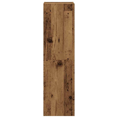 Tv-wandkasten 3 st bewerkt hout oud houtkleurig