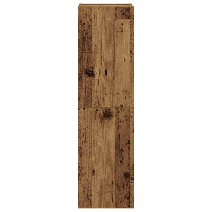 Tv-wandkasten 3 st bewerkt hout oud houtkleurig