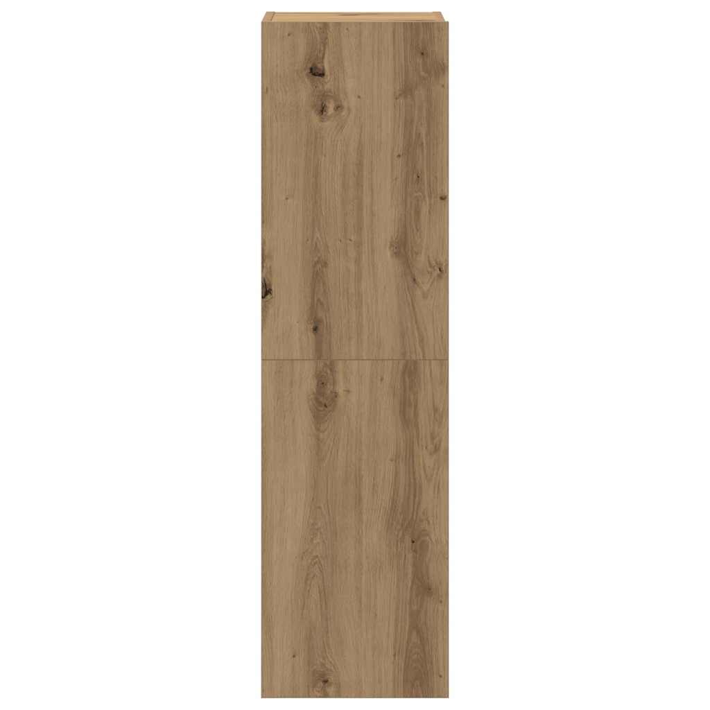 Tv-wandkasten 3 st bewerkt hout artisanaal eikenkleurig