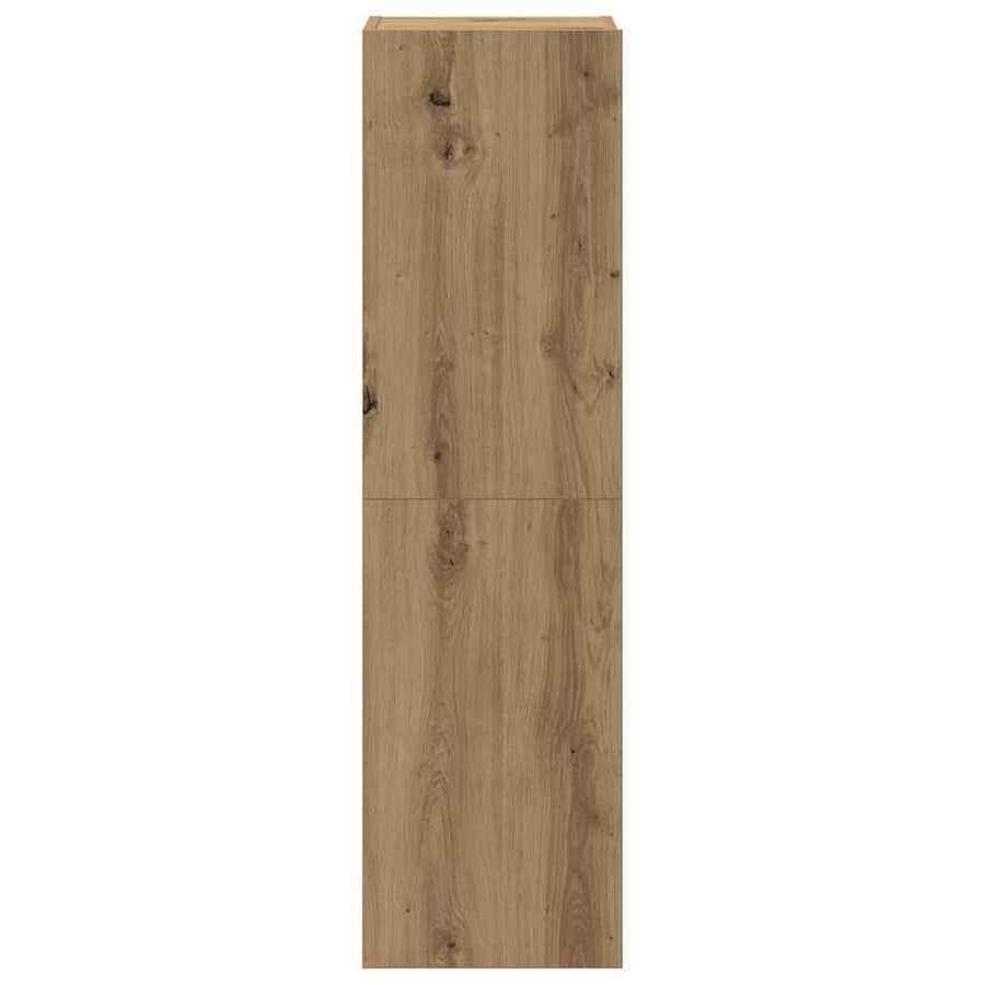 Tv-wandkasten 3 st bewerkt hout artisanaal eikenkleurig