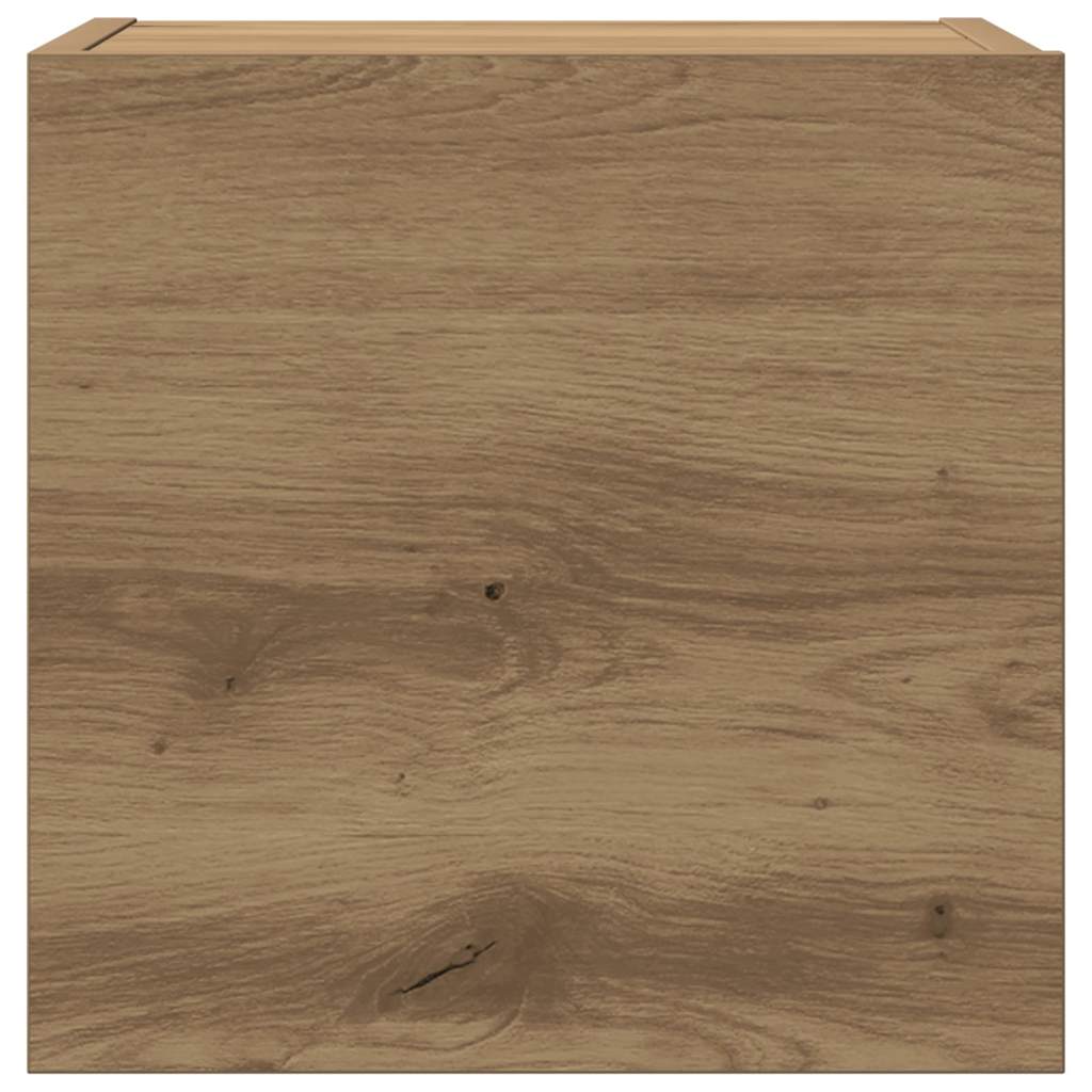 Tv-wandkasten 3 st bewerkt hout artisanaal eikenkleurig