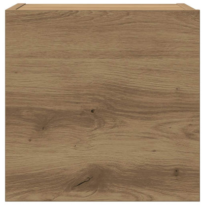 Tv-wandkasten 3 st bewerkt hout artisanaal eikenkleurig