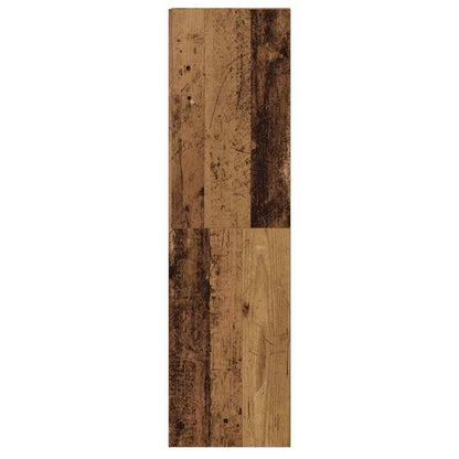 Tv-wandkasten 3 st bewerkt hout oud houtkleurig