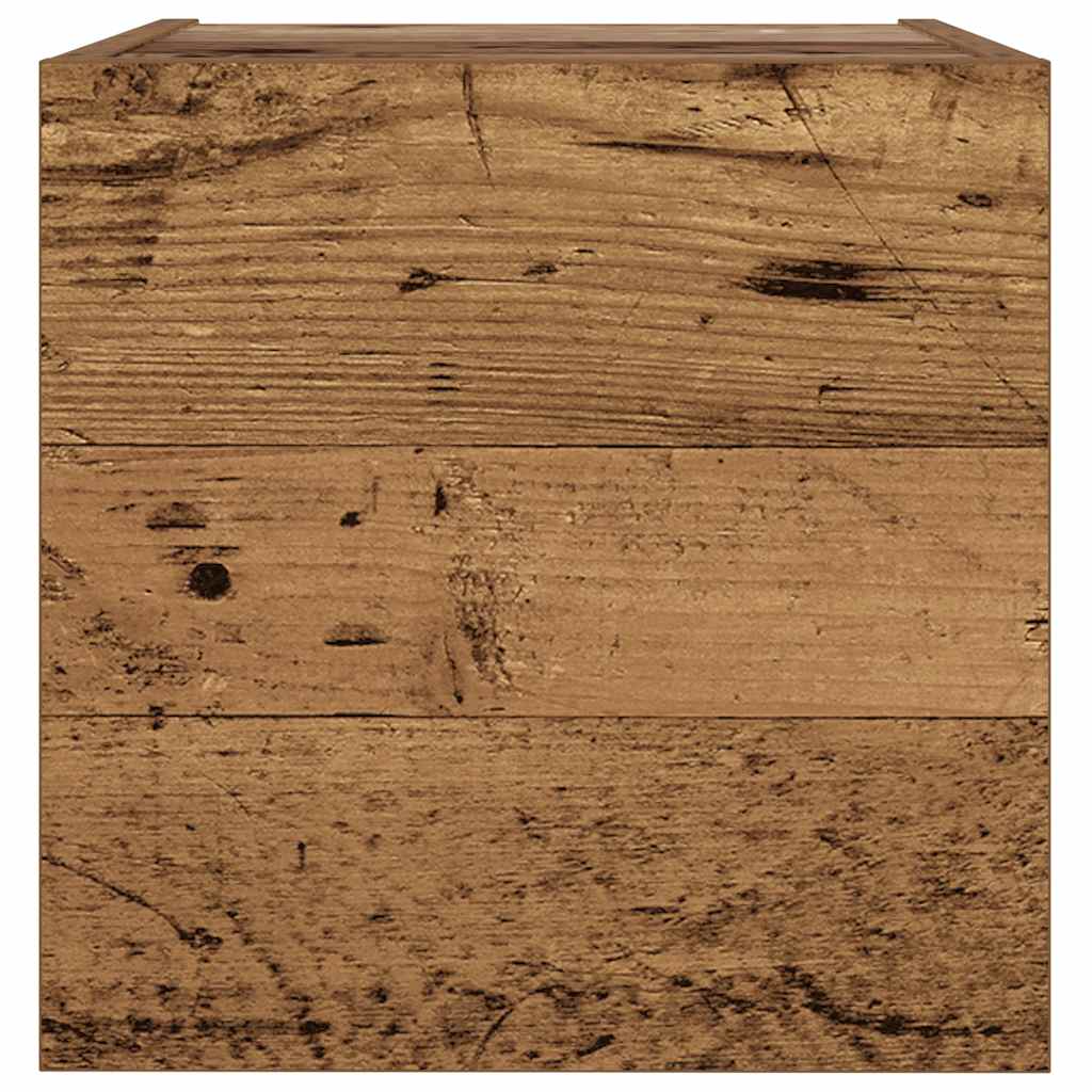 Tv-wandkasten 6 st bewerkt hout oud houtkleurig