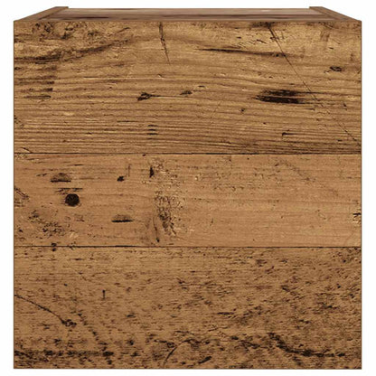Tv-wandkasten 6 st bewerkt hout oud houtkleurig