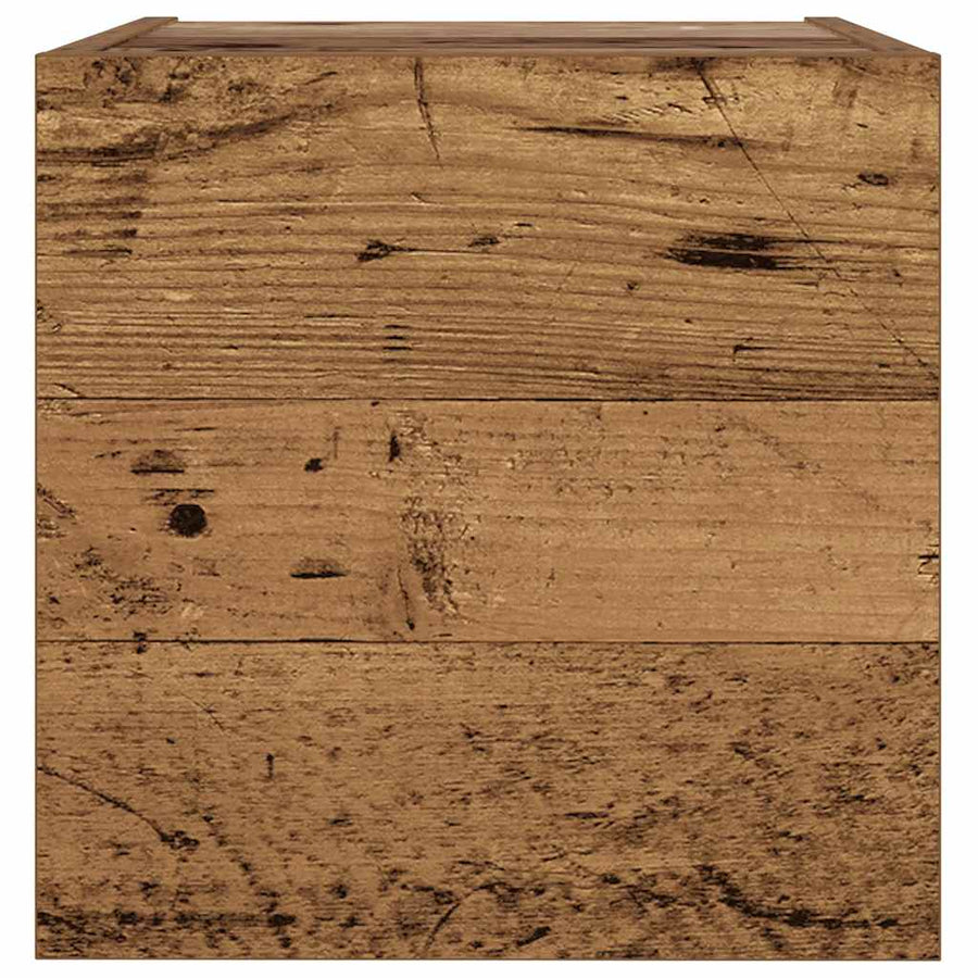 Tv-wandkasten 6 st bewerkt hout oud houtkleurig