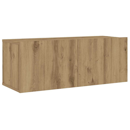 Tv-Wandkasten 6 St Bewerkt Hout 160 cm