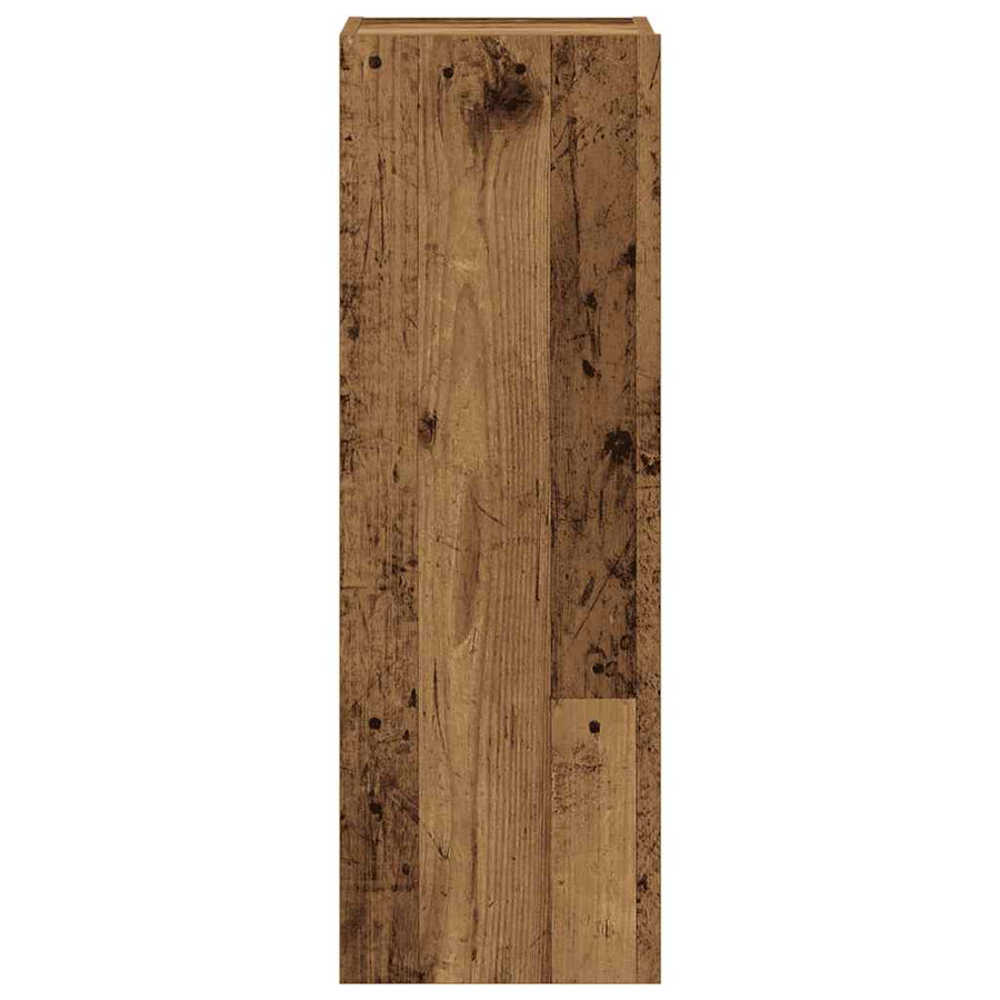 Tv-wandkasten 4 st bewerkt hout oud houtkleurig
