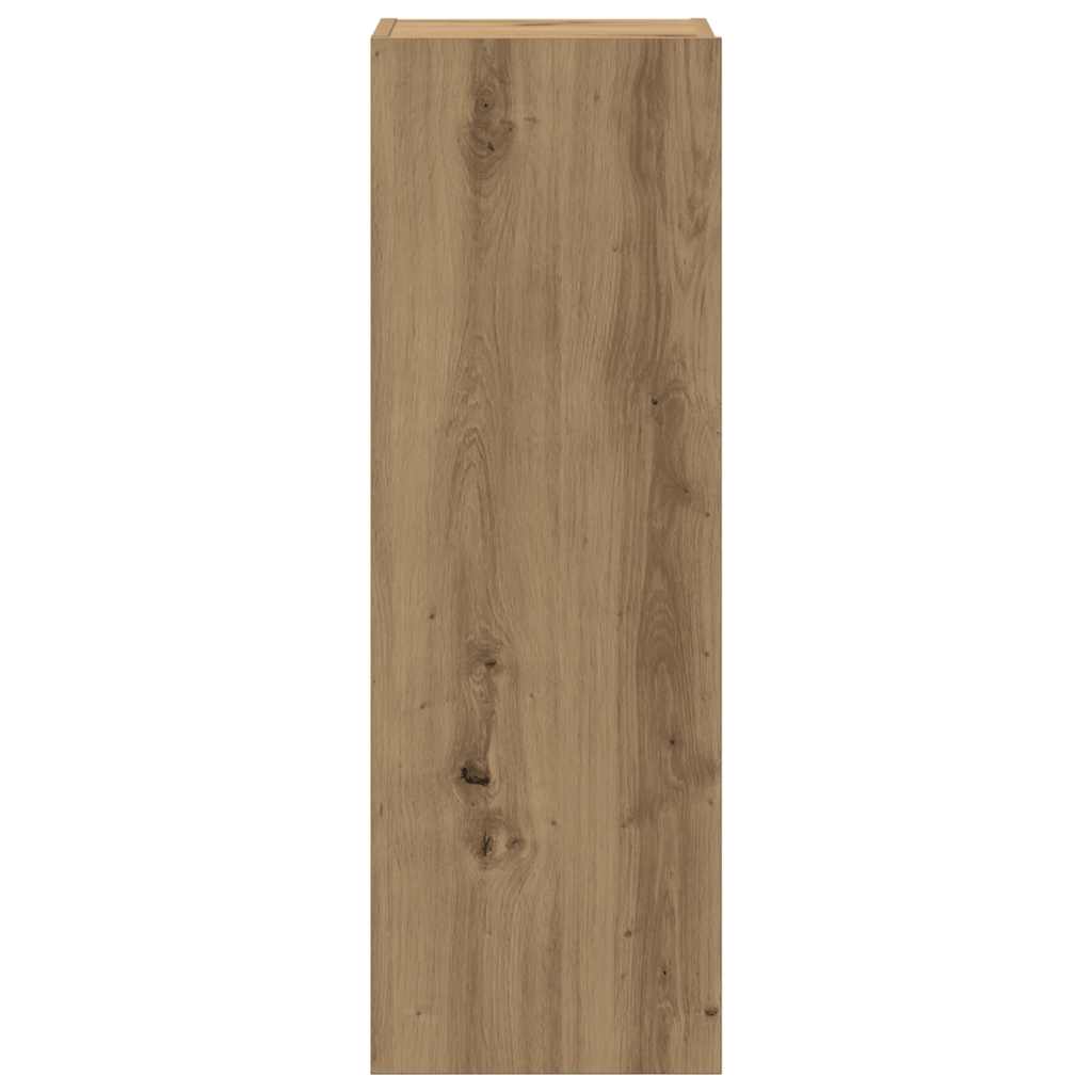 Tv-wandkasten 4 st bewerkt hout artisanaal eikenkleurig