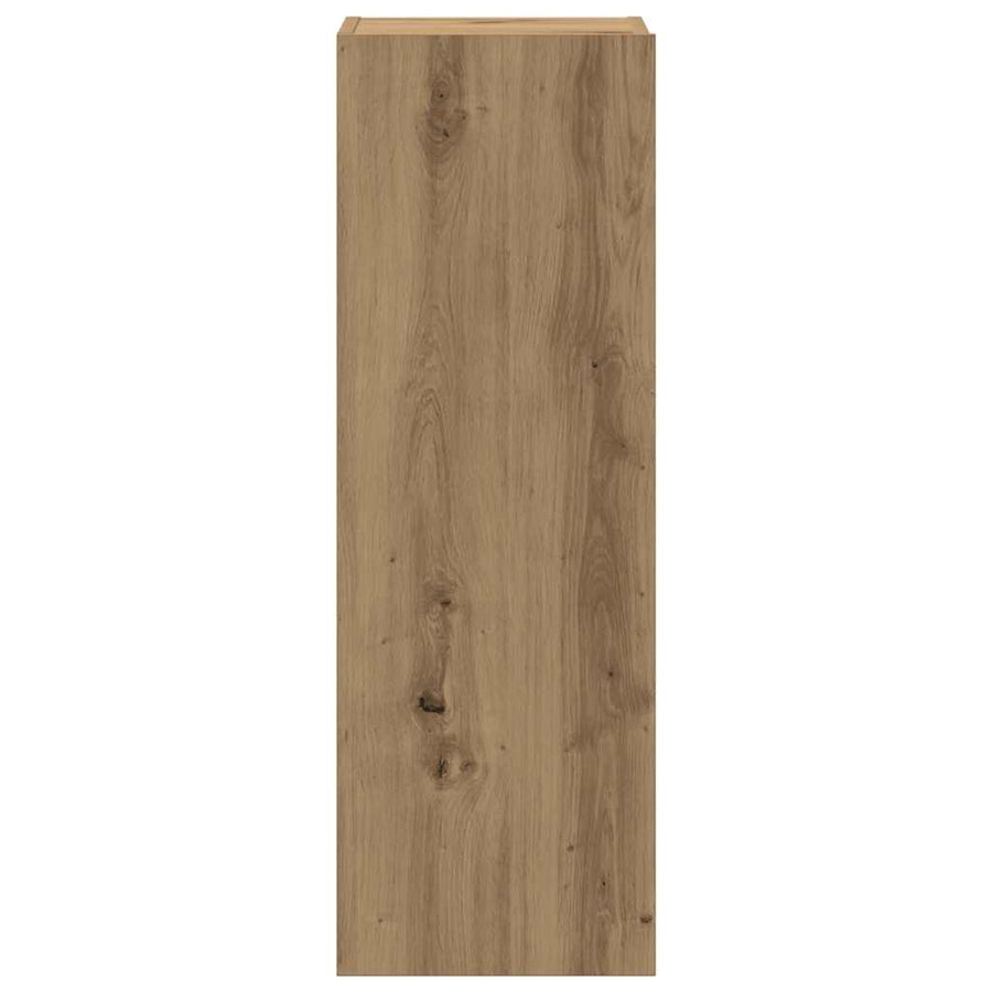 Tv-wandkasten 4 st bewerkt hout artisanaal eikenkleurig