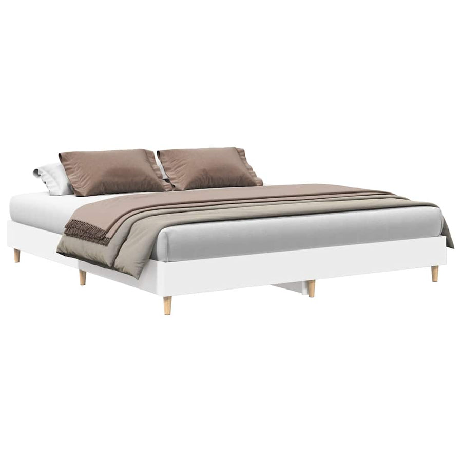 Bedframe zonder matras 180x200 cm spaanplaat wit