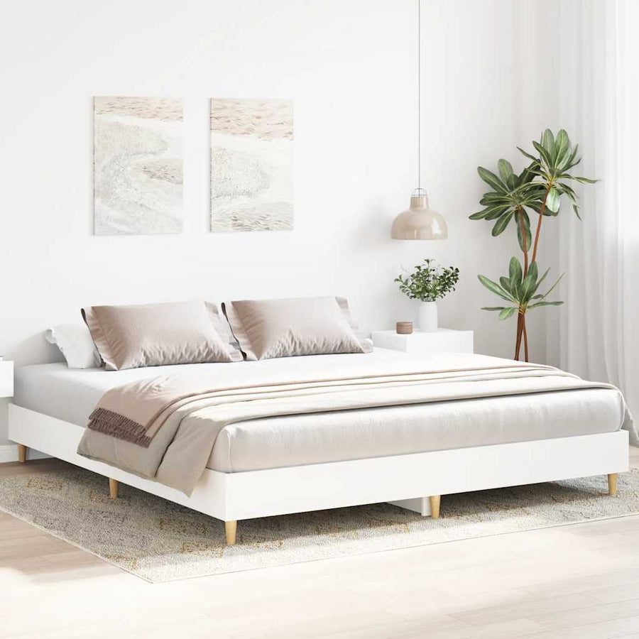 Bedframe zonder matras 180x200 cm spaanplaat wit
