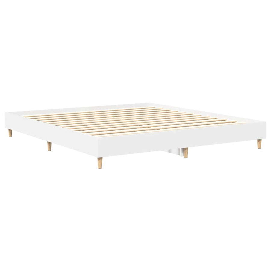 Bedframe zonder matras 180x200 cm spaanplaat wit