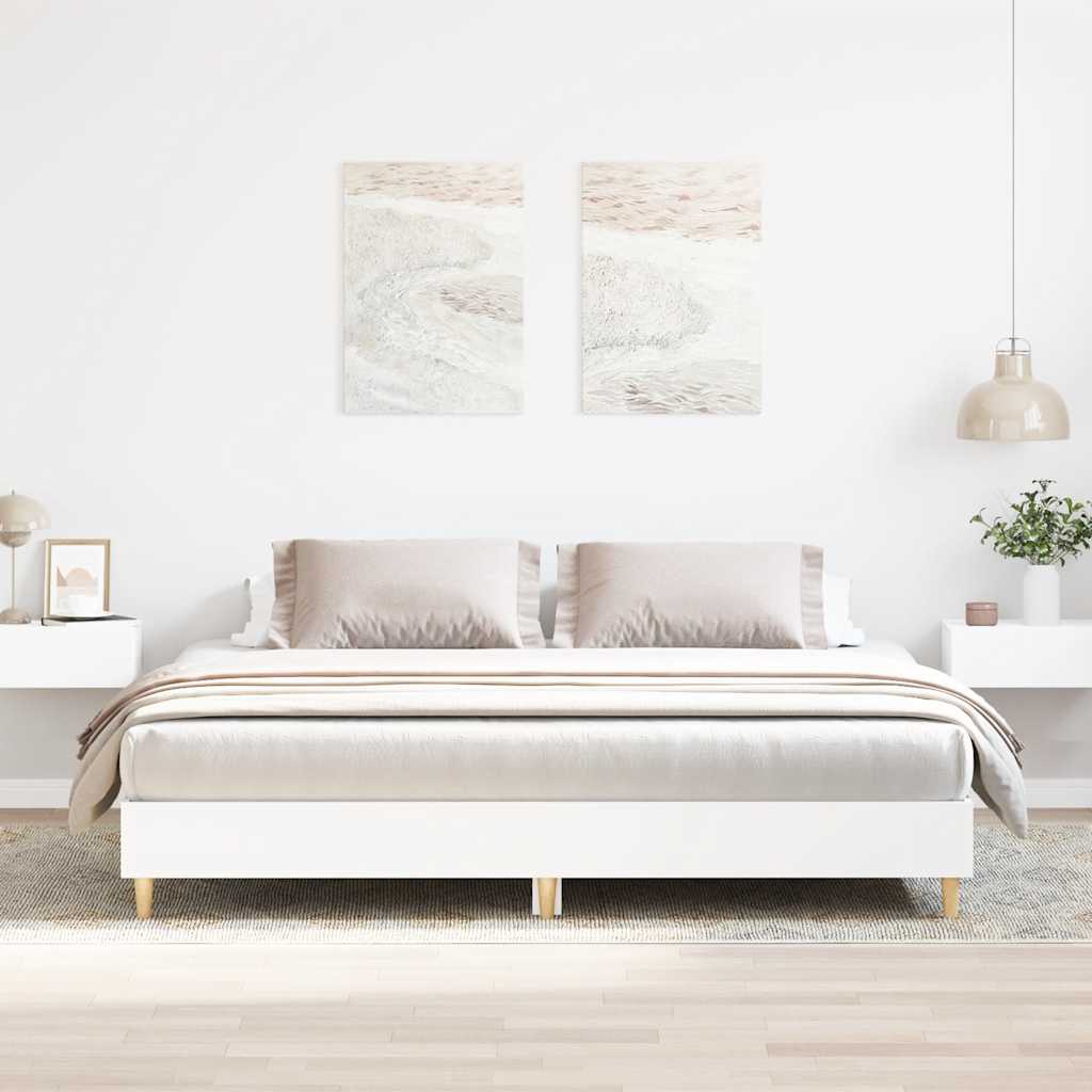 Bedframe zonder matras 180x200 cm spaanplaat wit