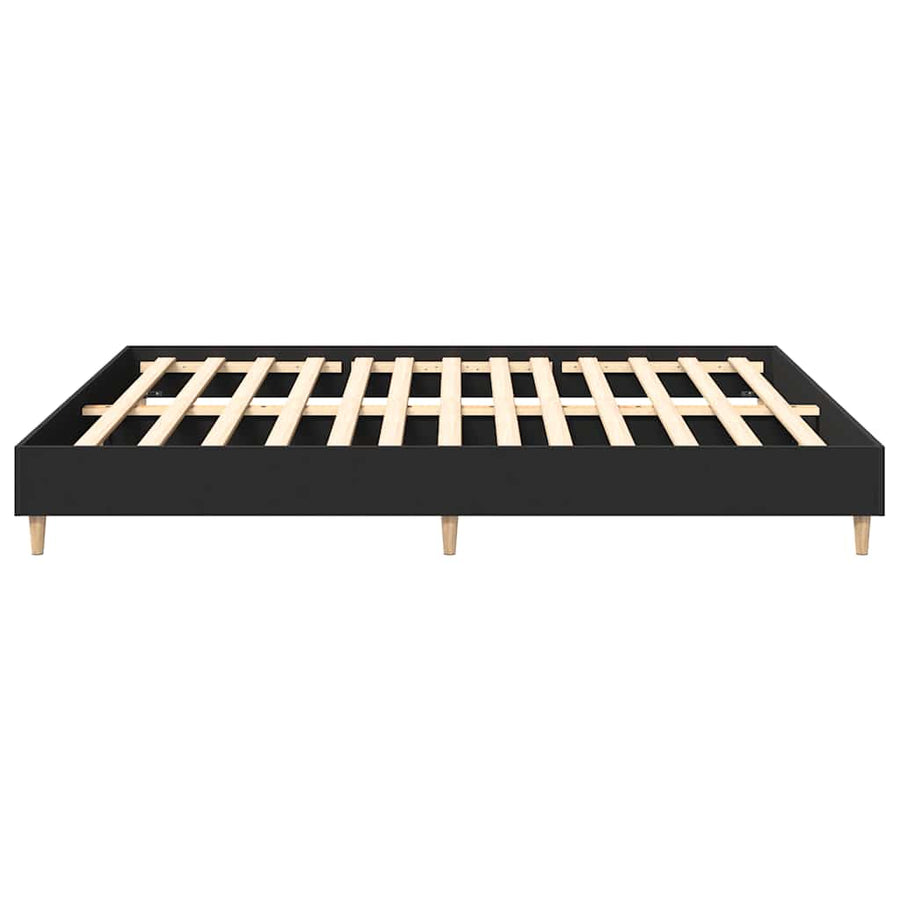 Bedframe zonder matras 180x200 cm spaanplaat zwart
