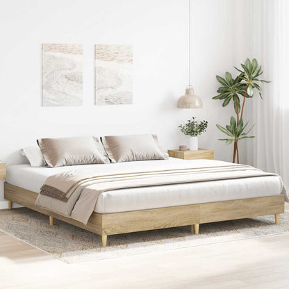 Bedframe zonder matras hout sonoma eikenkleurig 180x200 cm