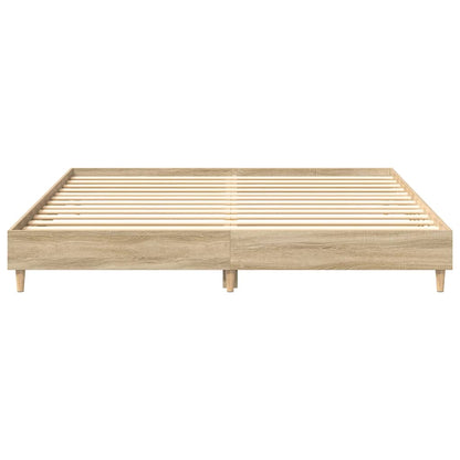 Bedframe zonder matras hout sonoma eikenkleurig 180x200 cm