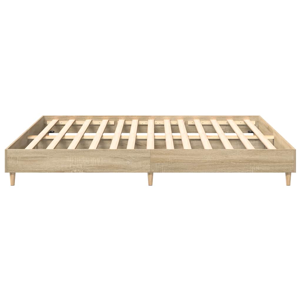 Bedframe zonder matras hout sonoma eikenkleurig 180x200 cm
