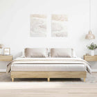 Bed frame without mattress wood Sonoma oak-coloured 180x200 cm