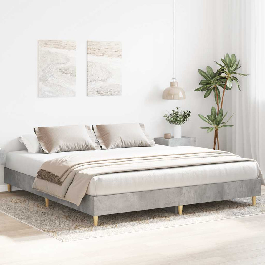 Bedframe zonder matras 180x200 cm spaanplaat betongrijs
