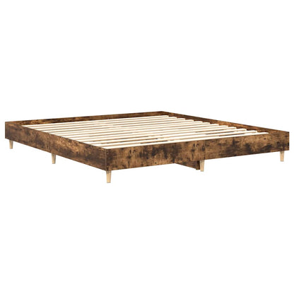 Bedframe zonder matras hout gerookt eikenkleurig 180x200 cm