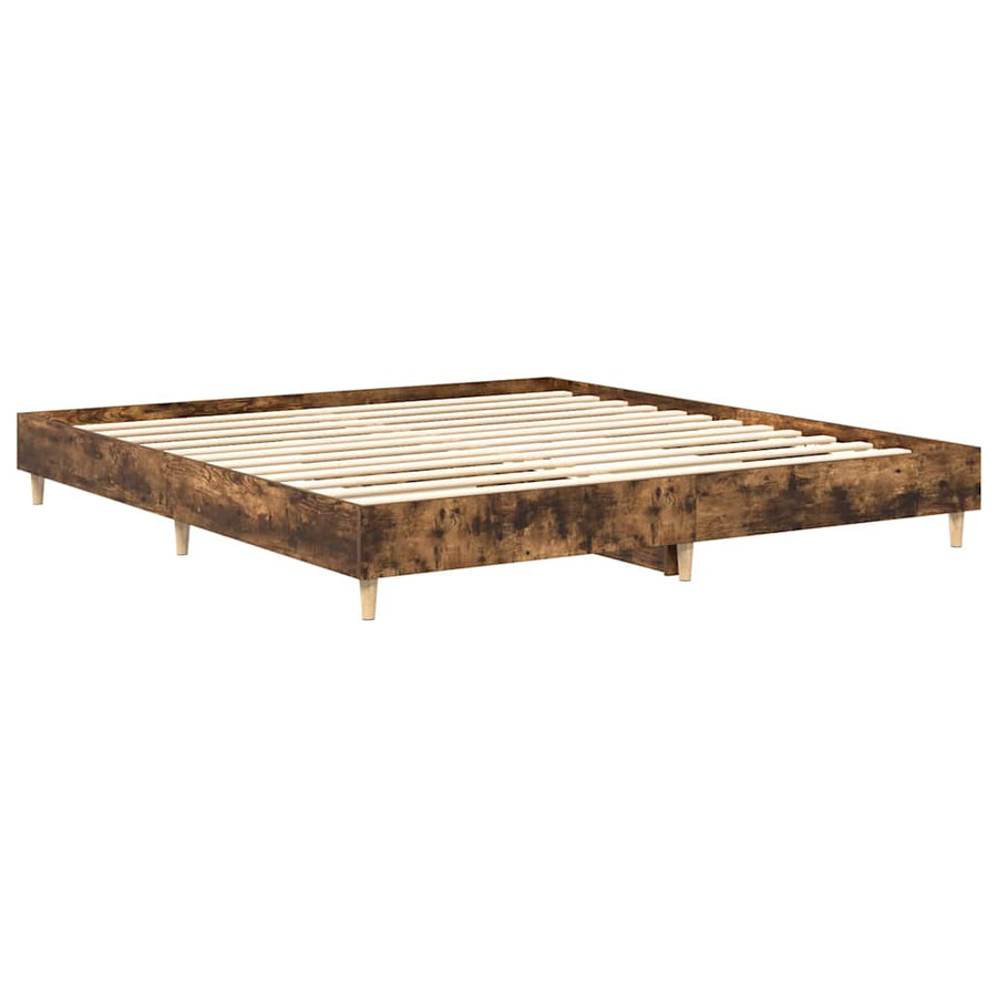 Bedframe zonder matras hout gerookt eikenkleurig 180x200 cm
