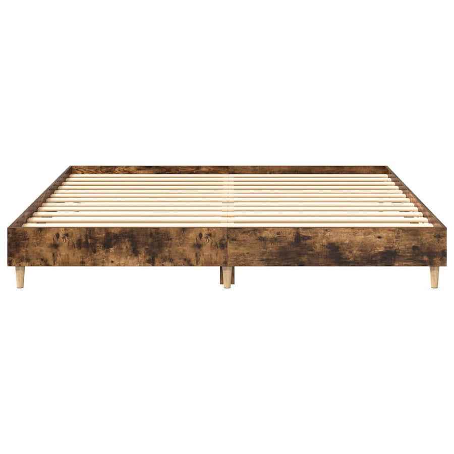 Bedframe zonder matras hout gerookt eikenkleurig 180x200 cm