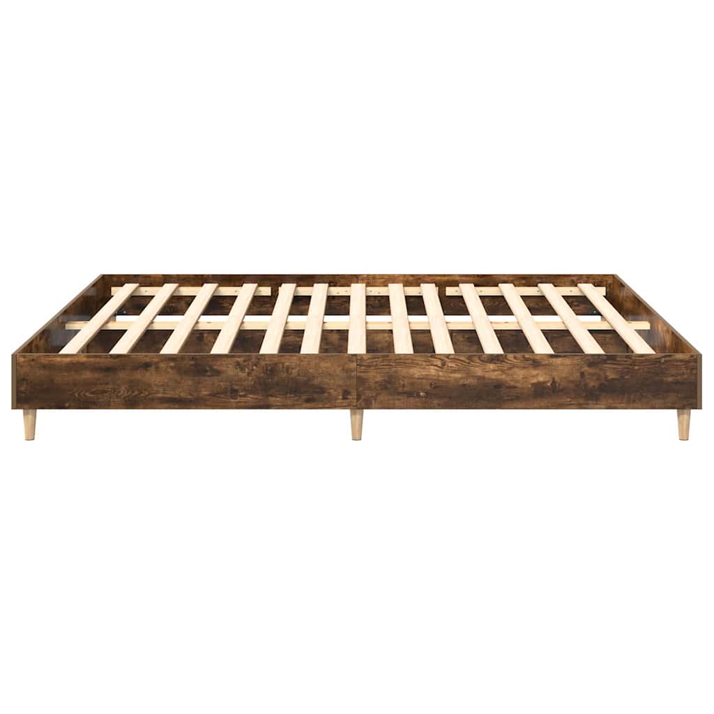 Bedframe zonder matras hout gerookt eikenkleurig 180x200 cm