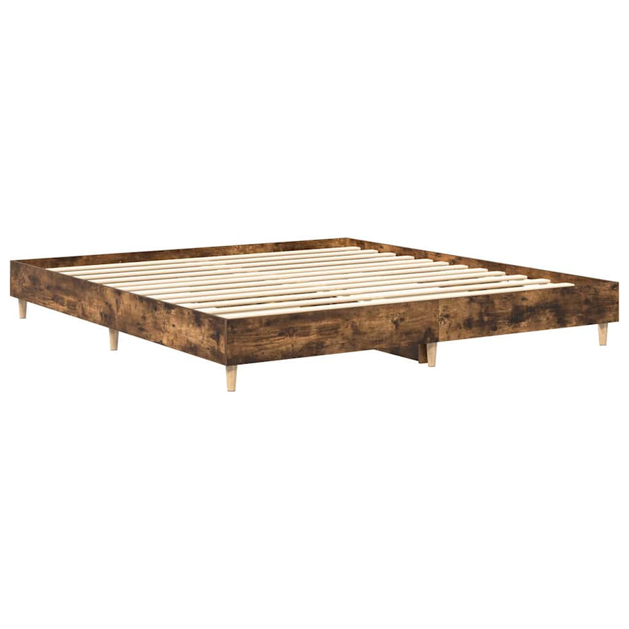 Bedframe zonder matras hout gerookt eikenkleurig 180x200 cm