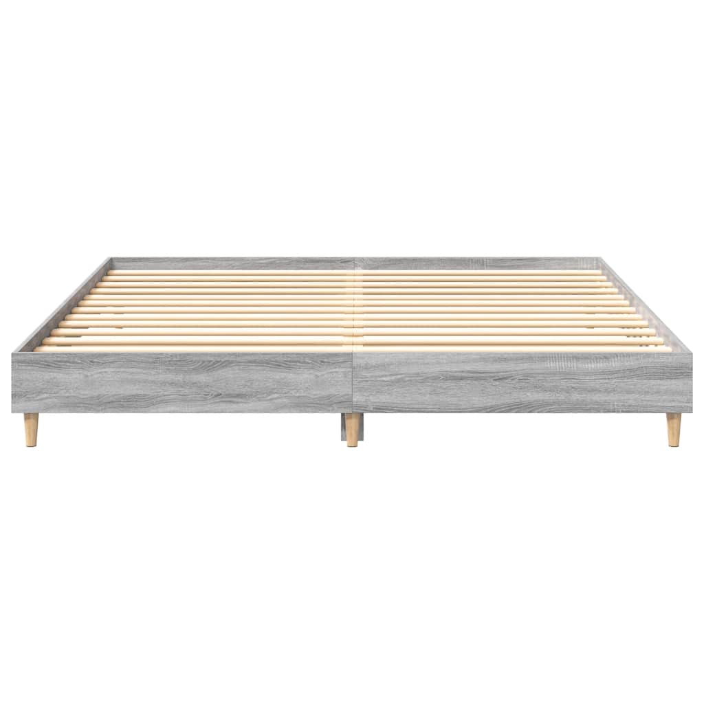 Bedframe zonder matras 180x200 cm spaanplaat grijs Sonoma