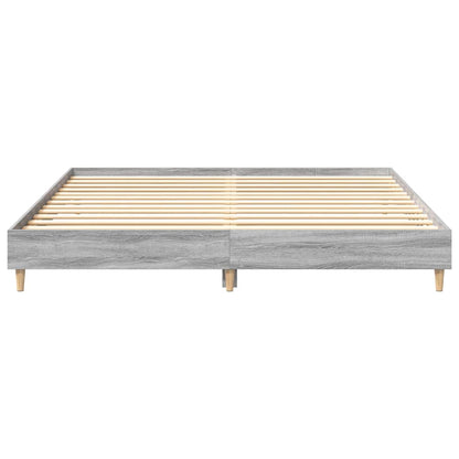 Bedframe zonder matras 180x200 cm spaanplaat grijs Sonoma