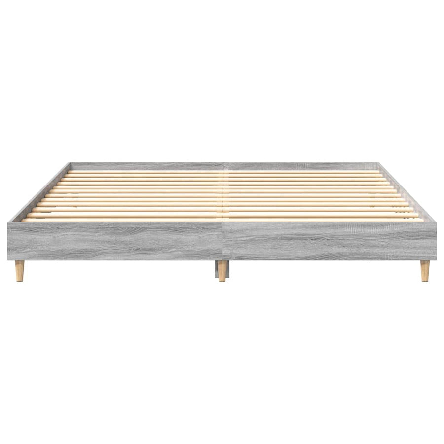 Bedframe zonder matras 180x200 cm spaanplaat grijs Sonoma