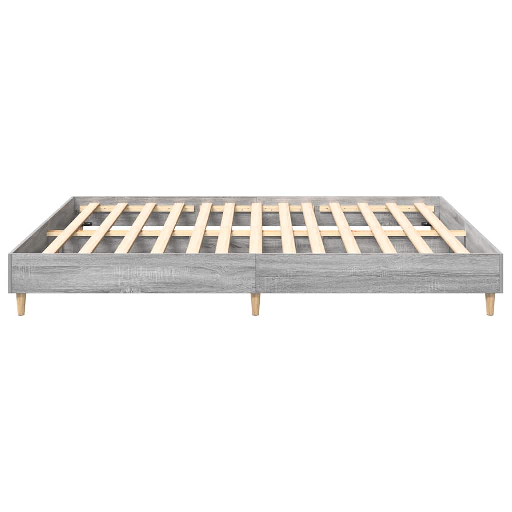 Bedframe zonder matras 180x200 cm spaanplaat grijs Sonoma