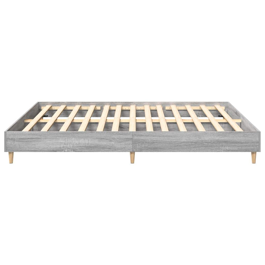 Bedframe zonder matras 180x200 cm spaanplaat grijs Sonoma