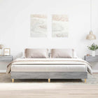 Bed frame without mattress 180x200 cm chipboard grey Sonoma