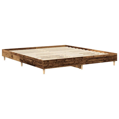 Bedframe zonder matras 180x200 cm bewerkt hout oud hout