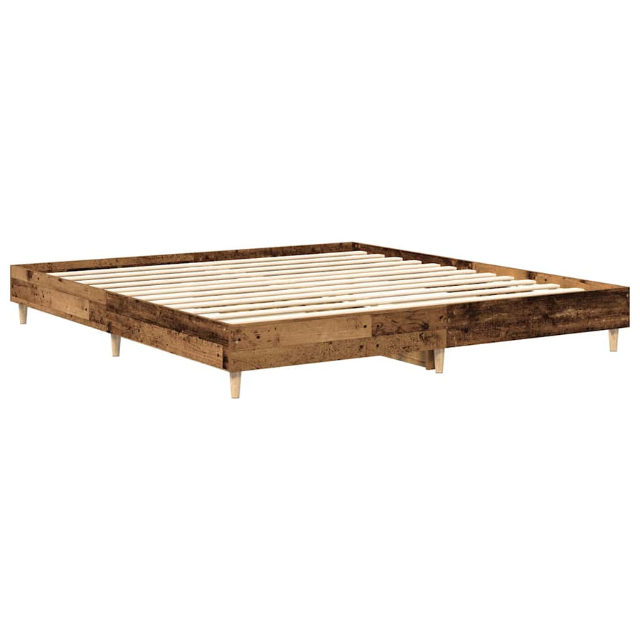Bedframe zonder matras 180x200 cm bewerkt hout oud hout